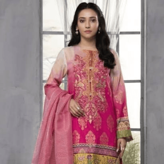 LimeLight / 3piece Lawn Suit / Chiffon Dupatta and trouser