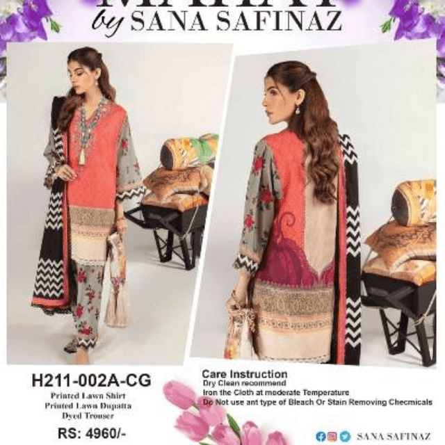 MAHAY Printed Lawn By SANA SAFINAZ
