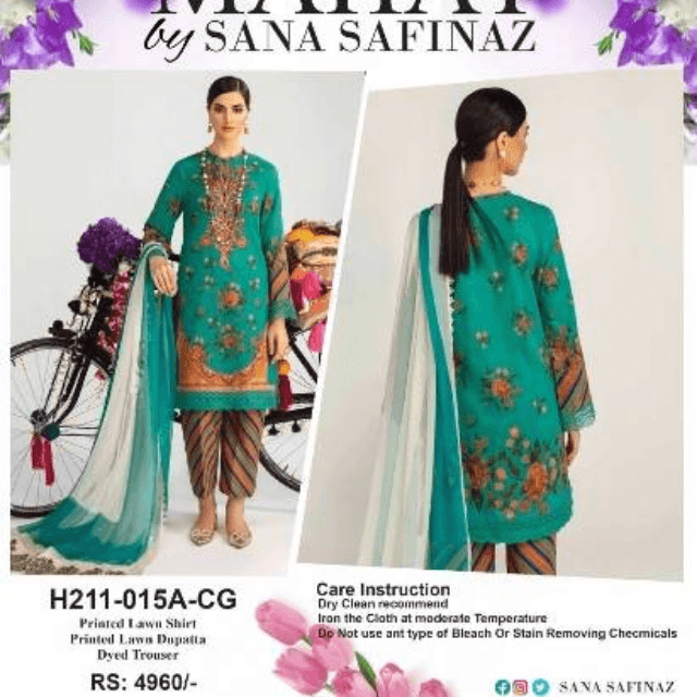MAHAY Printed Lawn By SANA SAFINAZ
