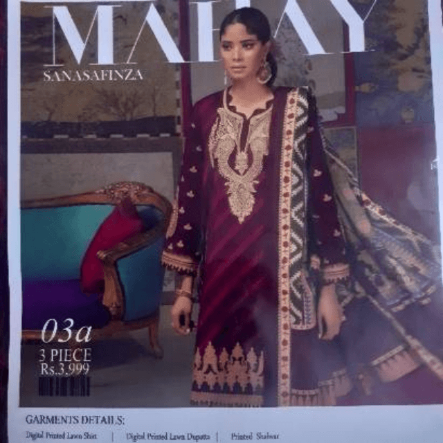 MAHAY Printed Lawn By SANA SAFINAZ